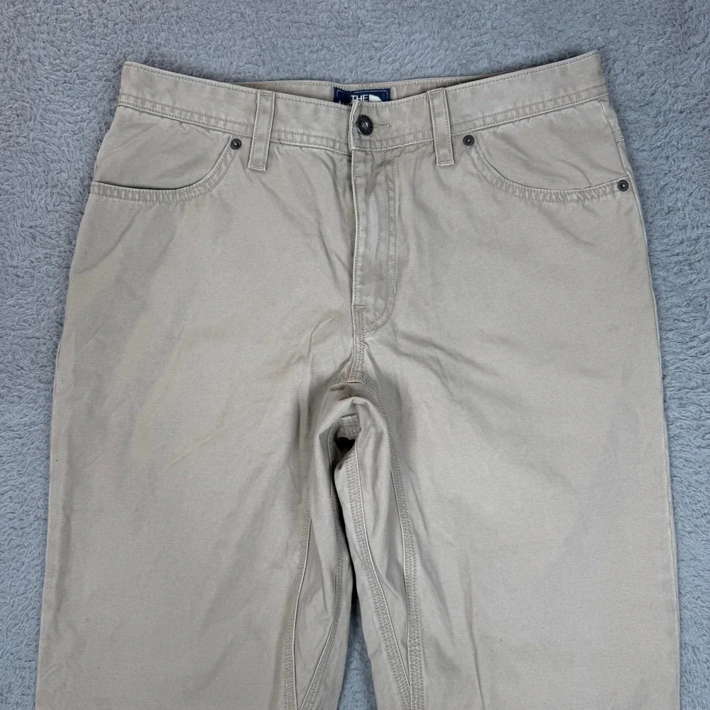 The North Face Mens 32 Regular Canvas Pant Khaki Tan Straight Leg Utility Hiking